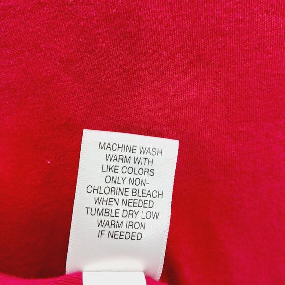 T-Shirt Red White Paisley Floral Pima Cotton Boho Bloomcore Cozy Casual Size XL - Picture 7 of 12